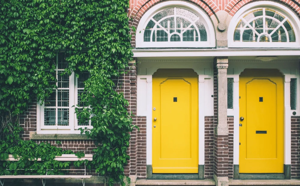 two yellow front doors two yellow front doors